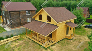 Дом в селе Саввино одноэтажный с мансардным этажом 137,3 м² из СИП панелей | фото, отзывы, цена