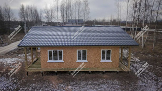 Дом в городе Броницы одноэтажный 99,5 м² из СИП панелей | фото, отзывы, цена
