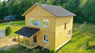 Дом в деревне Троицкое двухэтажный 137,8 м2 из СИП панелей | фото, отзывы, цена