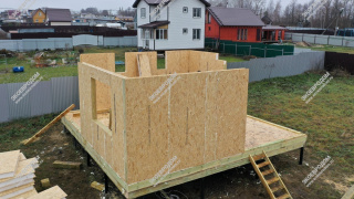 Дом в КП «Дача у озера» одноэтажный с мансардным этажом 120 м² из СИП панелей | фото, отзывы, цена