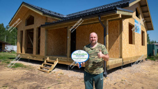 Дом в деревне Губино одноэтажный 100 м² из СИП панелей | фото, отзывы, цена