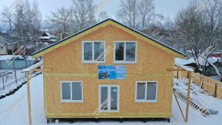 Дом в городе Осташков одноэтажный 190 м² из СИП панелей | фото, отзывы, цена