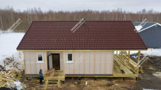 Дом в деревне Будьково одноэтажный 119 м² из СИП панелей | фото, отзывы, цена