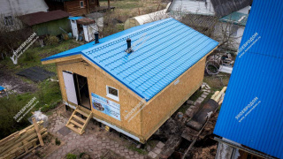 Дом в садовом товариществе Березняк одноэтажный 44,5 м² из СИП панелей | фото, отзывы, цена