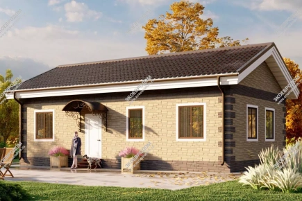 Проект одноэтажного дома «Акация» из СИП панелей | фото, отзывы, цена