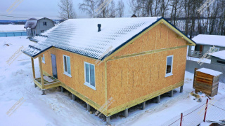 Дом в поселке Дмитроград одноэтажный 114,5 м² из СИП панелей | фото, отзывы, цена