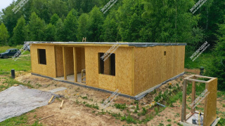 Дом в деревне Сенино одноэтажный 62,8 м² из СИП панелей | фото, отзывы, цена