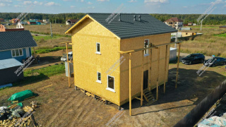 Дом в поселке Воладарского двухэтажный 135,0 м² из СИП панелей | фото, отзывы, цена