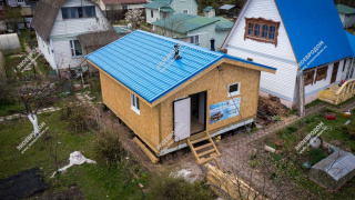 Дом в садовом товариществе Березняк одноэтажный 44,5 м² из СИП панелей | фото, отзывы, цена