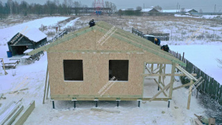 Дом в деревне Новопосёлки одноэтажный 64 м² из СИП панелей | фото, отзывы, цена