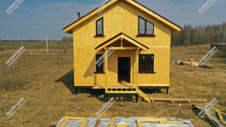 Дом в поселке Эко Карпово одноэтажного дома с мансардным этажом 116,9 м² из СИП панелей | фото, отзывы, цена