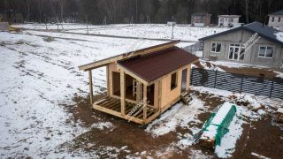 Дом в КП Еловый бор одноэтажный 37,5 м² из СИП панелей | фото, отзывы, цена