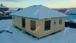 Дом в деревне Селиваниха одноэтажный 128.9 м² из СИП панелей | фото, отзывы, цена