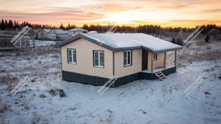 Дом в деревне Шишаиха одноэтажный 78,1 м² из СИП панелей | фото, отзывы, цена