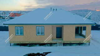 Дом в деревне Селиваниха одноэтажный 128.9 м² из СИП панелей | фото, отзывы, цена