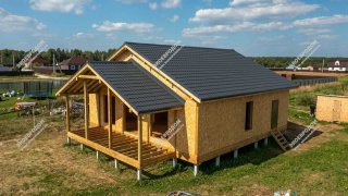 Дом в деревне Соболево одноэтажный 143,4 м² из СИП панелей | фото, отзывы, цена