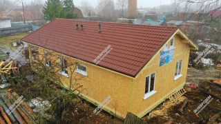 Дом в деревне Юрцово одноэтажный 118,1 м² из СИП панелей | фото, отзывы, цена