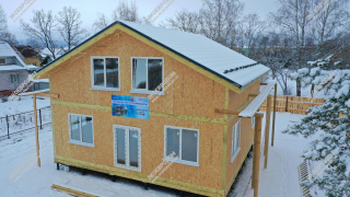 Дом в городе Осташков одноэтажный 190 м² из СИП панелей | фото, отзывы, цена