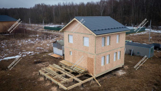 Дом в поселке Дубнево двухэтажный 112,5 м² из СИП панелей | фото, отзывы, цена