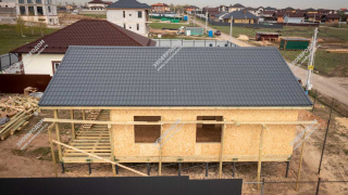 Дом в селе Верхнее Мячково одноэтажный 132,7 м² из СИП панелей | фото, отзывы, цена