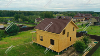 Дом в деревне Яковлево одноэтажный с мансардным этажом 187,4 м² из СИП панелей | фото, отзывы, цена