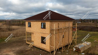 Дом в деревне Алешино двухэтажный 162 м² из СИП панелей | фото, отзывы, цена