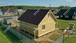 Дом в деревне Сенино одноэтажный 80 м² из СИП панелей | фото, отзывы, цена