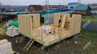 Дом в КП «Дача у озера» одноэтажный с мансардным этажом 120 м² из СИП панелей | фото, отзывы, цена
