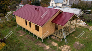Дом в деревне Ястребово одноэтажный 162,5 м² из СИП панелей | фото, отзывы, цена
