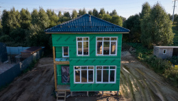 Дом в деревне Липуниха двухэтажный 128,9 м² из СИП панелей | фото, отзывы, цена