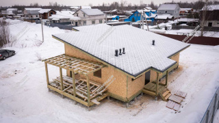 Дом в деревне Петровское одноэтажный 130,5 м² из СИП панелей | фото, отзывы, цена