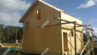 Дом в деревне Савватьево одноэтажный с мансардным этажом 84,5 м² из СИП панелей | фото, отзывы, цена