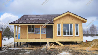 Дом в деревне Хохлево одноэтажный 98,3 м² из СИП панелей | фото, отзывы, цена