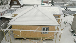 Дом в городе Егорьевск одноэтажный 129.7 м² из СИП панелей | фото, отзывы, цена