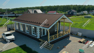 Дом в коттеджном поселке Долина Озер-2 одноэтажный 117,4 м² из СИП панелей | фото, отзывы, цена