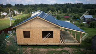 Дом в деревне Малое Лупаково одноэтажный 96 м² из СИП панелей | фото, отзывы, цена