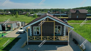 Дом в коттеджном поселке Долина Озер-2 одноэтажный 117,4 м² из СИП панелей | фото, отзывы, цена