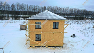 Дом в коттеджном поселке Каширские Дачи двухэтажный 132,8 м² из СИП панелей | фото, отзывы, цена