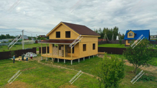 Дом в деревне Яковлево одноэтажный с мансардным этажом 187,4 м² из СИП панелей | фото, отзывы, цена