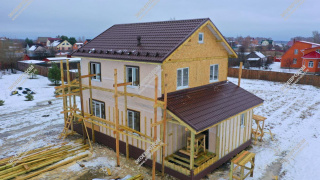 Дом в поселке Сельхозтехника двухэтажный 163,7 м² из СИП панелей | фото, отзывы, цена