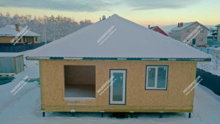 Дом в деревне Селиваниха одноэтажный 128.9 м² из СИП панелей | фото, отзывы, цена